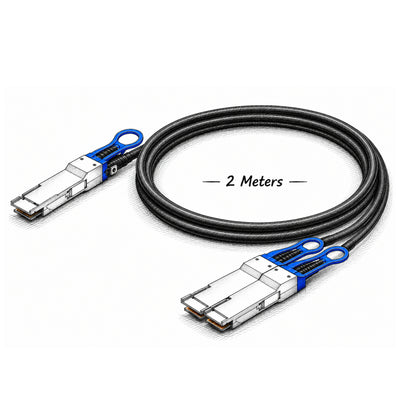 TensorJuice 400G QSFP-DD to 2× 200G QSFP56 Breakout DAC — 2m