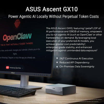 ASUS Ascent GX10 rear I/O ports